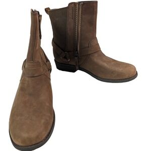 Teva Boots Women's Brown Leather De La Vina Dos Waterproof Side Zip US Size 6.5